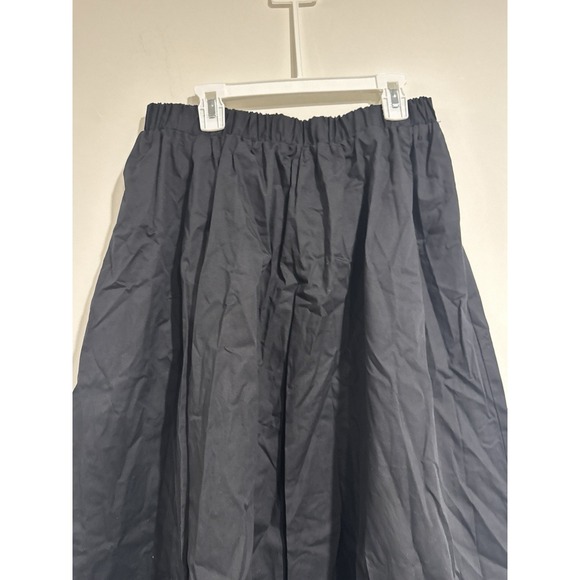 Primark Black Midi Skirt Size S Elastic Waist A-Line Flowy - Picture 4 of 9